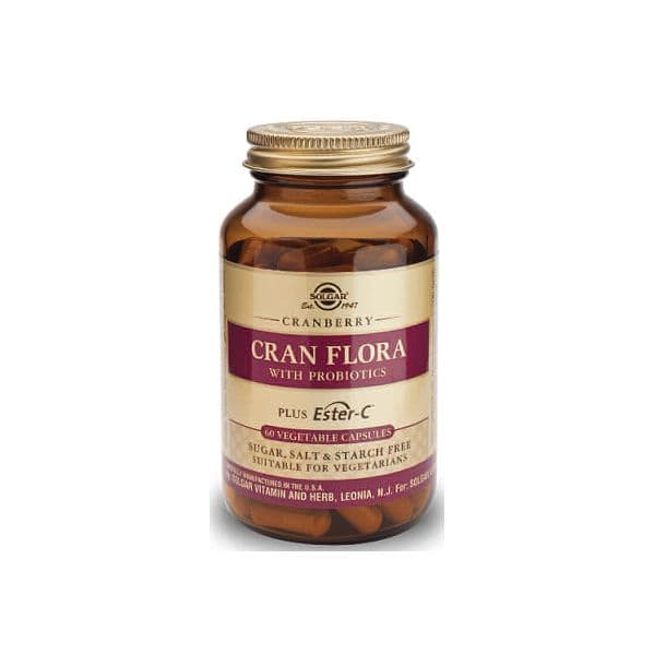 Solgar Cranberry Cran Flora with Probiotics plus Ester-C 60 Cápsulas