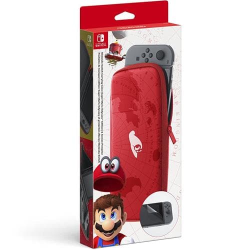 Bolsa e Protetor de Ecrã Para Nintendo Switch - Super Mario Odyssey