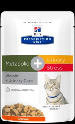 Hills Prescription Diet c/d Urinary Stress + Metabolic Gato Adulto Frango - Ração húmida para gato com problemas urinários e excesso de peso