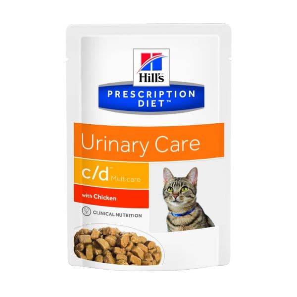 Ração Húmida Hill's Prescription Diet c/d Urinary Care Stress Chicken Cat 12x 85g