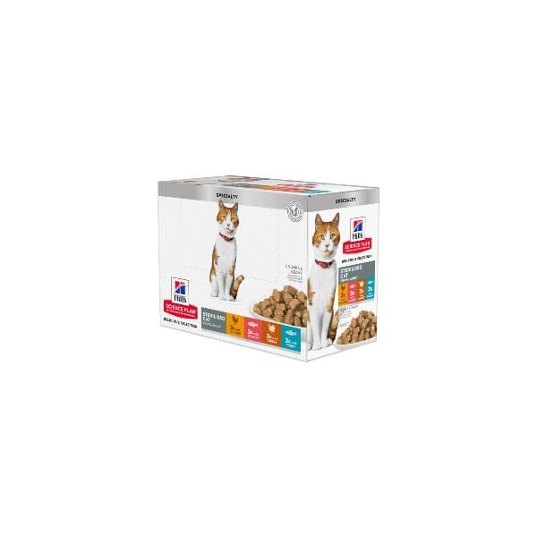 Ração Húmida Hill's Sterilised Young Adult & Adult Frango, Salmão, Peru e Truta 12 x 85g