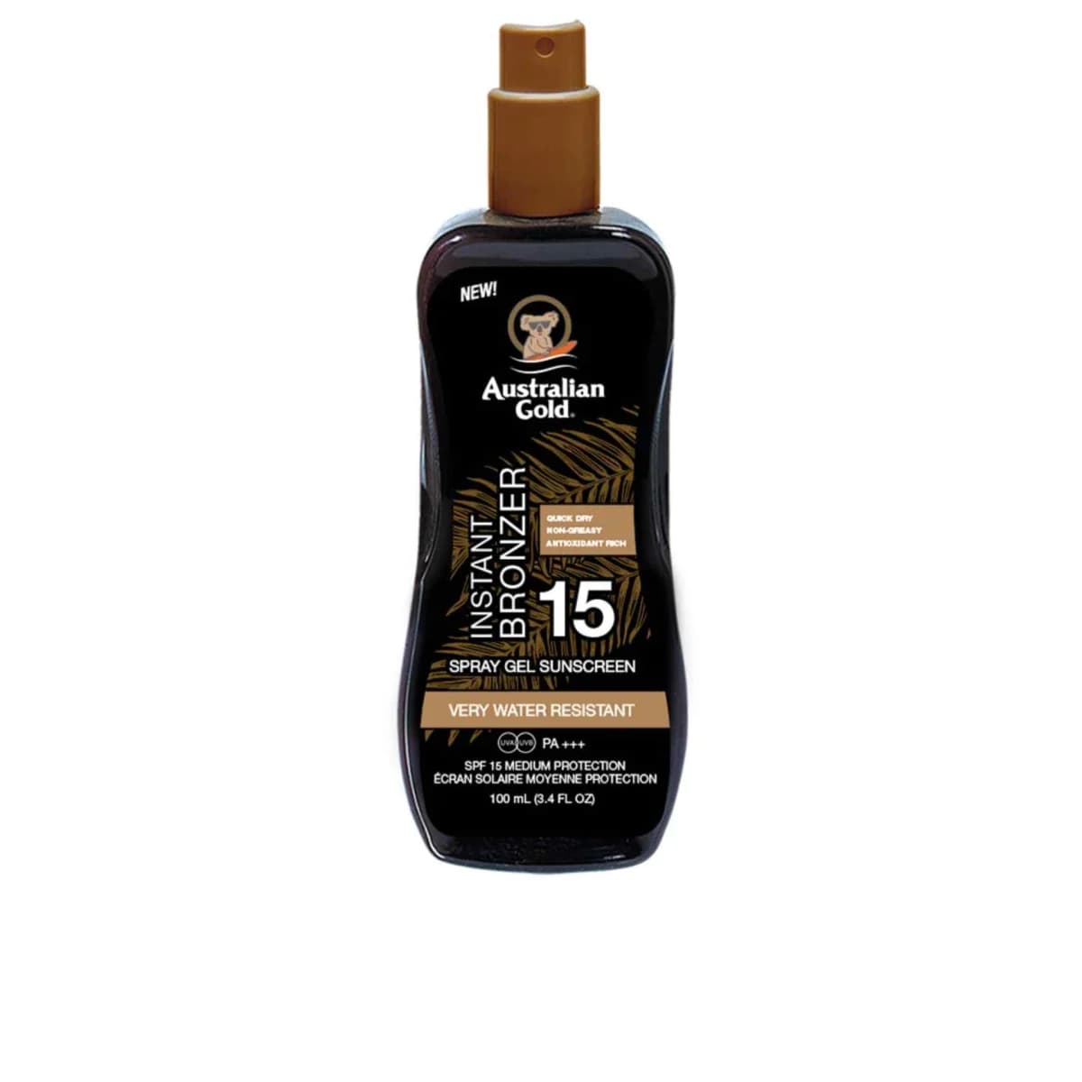 Protetor Solar Australian Gold Gel Bronzeador Spray SPF15 100ml