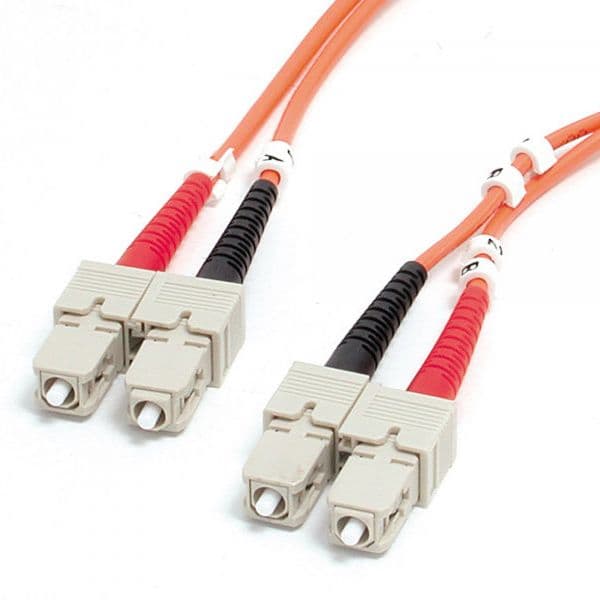 StarTech.com FIBSCSC2 Cabo Fibra Óptica Multimodo Dúplex OM1 62.5/125 LSZH SC/SC 2m Laranja