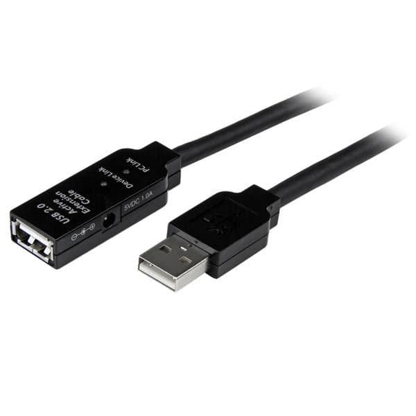 StarTech.com USB2AAEXT15M cabo USB 15 m USB 2.0 USB A Preto