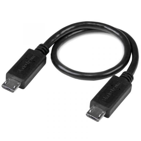Startech Cabo Micro-usb B Macho (20 cm) Preto - UUUSBOTG8IN