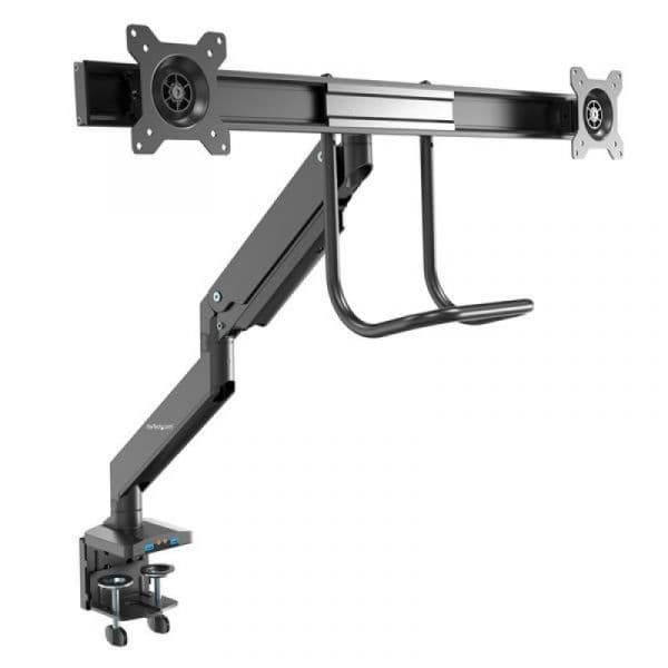 Startech ARMSLIMDUAL2USB3 Suporte VESA Ajustável para 2 Monitores com Argola de 17" a 32" VESA até 16Kg