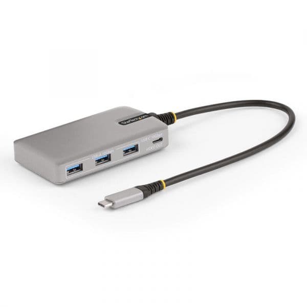 StarTech.com HB31C3A1CDPPD3 Hub USB-C 4 Portas 4K 60Hz 100W PD