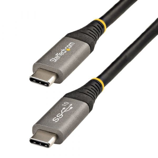 StarTech.com - Cable de 50cm USB-C de 10Gbps - Cable USB Tipo C - Cable USB TipoC USB 3.1/3.2 Gen 2 - Con Carga por Entrega de A - USB31CCV50CM