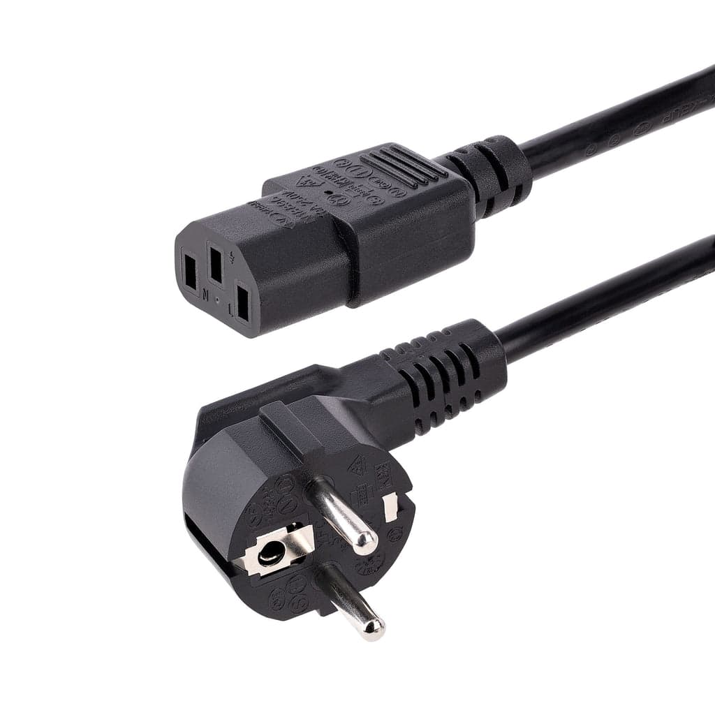 StarTech.com 713E-3M-POWER-CORD cabo de energia Preto CEE7/7 Acop