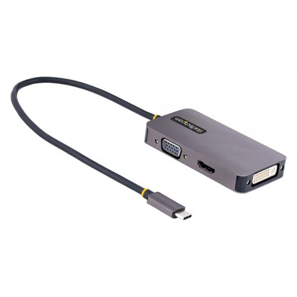 Startech Adaptador de Vídeo USB-C 3 em 1 HDMI 4K60 VGA DVI