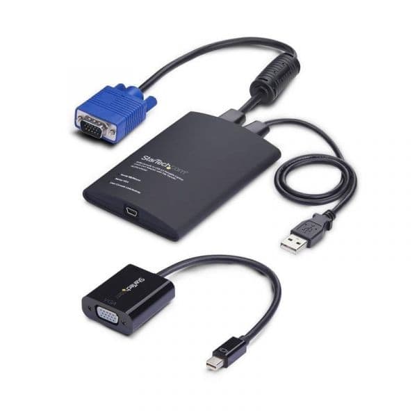 Interruptor KVM Startech NOTECONS02 Adaptador Crash Cart USB VGA Mini DisplayPort Black