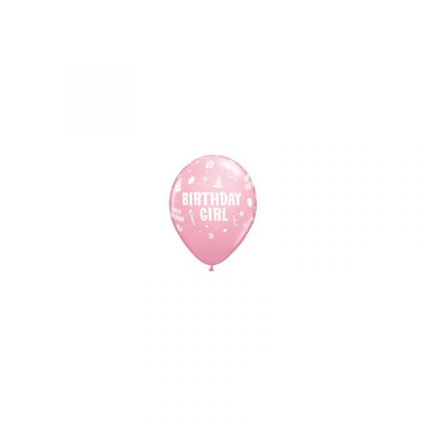 Qualatex Pack 6 Balões Birthday Girl Rosa - 020017921