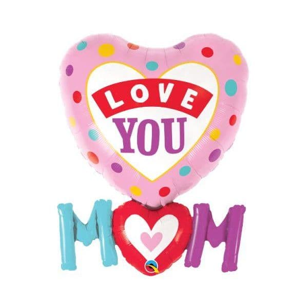 Qualatex Balão Foil 33" Love You Mum - 020082552