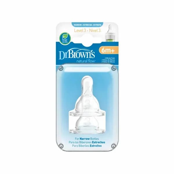 Dr Browns Tetina Standard estreita Nivel 3 X 2