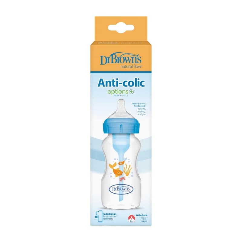 Dr Brown's Options Biberão Largo Azul Tetina Silicone 270ml