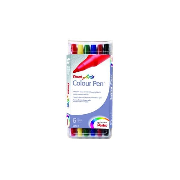 Pentel 6 un. Marcador S360 Feltro - S360-6