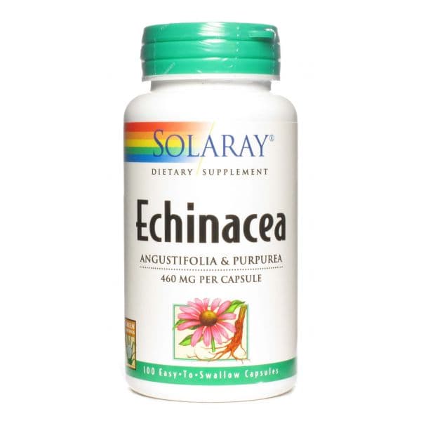 Solaray Echinacea Purpurea Organic 460mg 100 Cápsulas