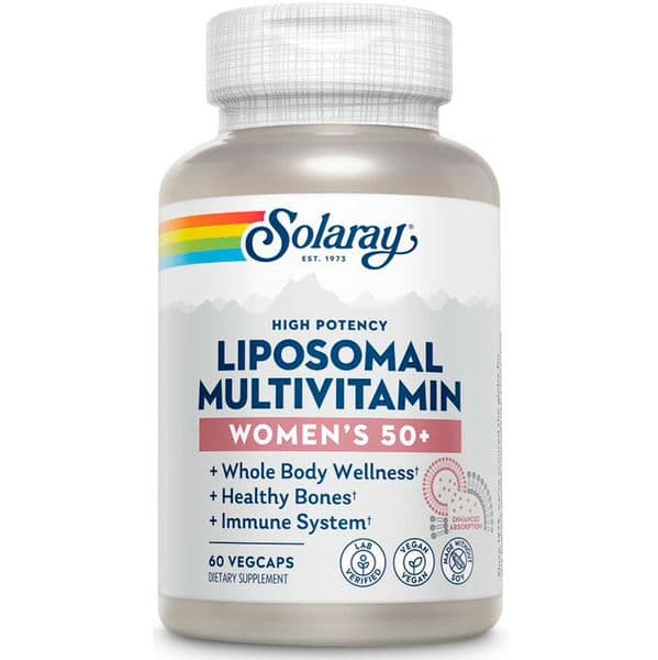 Solaray Solarae Liposomal Multivitamin Women's 50+ 60 Cápsulas Vegetais