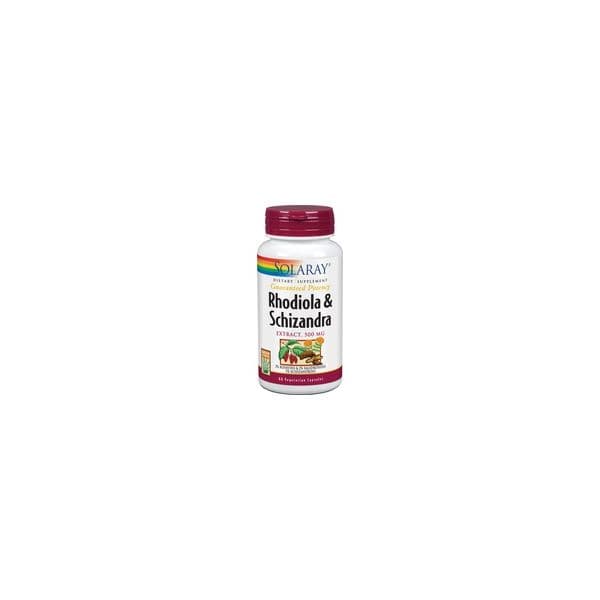 Solaray Rhodiola & Schizandra 500mg 60 Cápsulas Vegetais