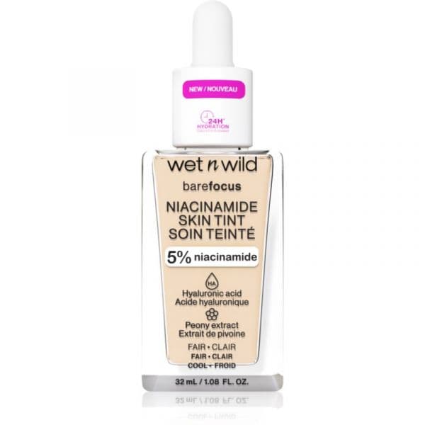 Wet N Wild Bare Focus Niacinamide Skin Tint Maquilhagem Hidratante Leve Tom Fair 32 ml