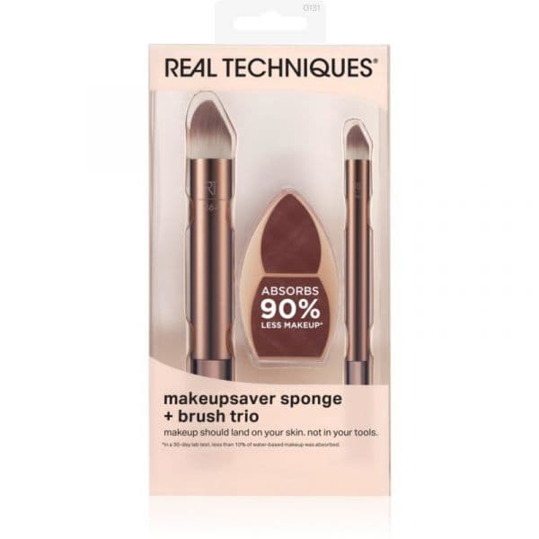 Real Techniques Makeup Saver Esponja e Pincel Trio 3 Peças
