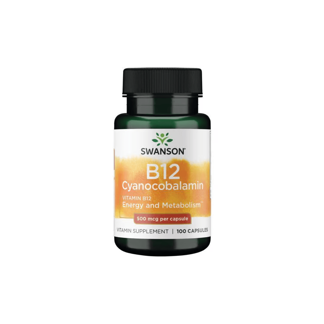 Vitamin B12 Cyanocobalamin 500 mcg 100 Capsules