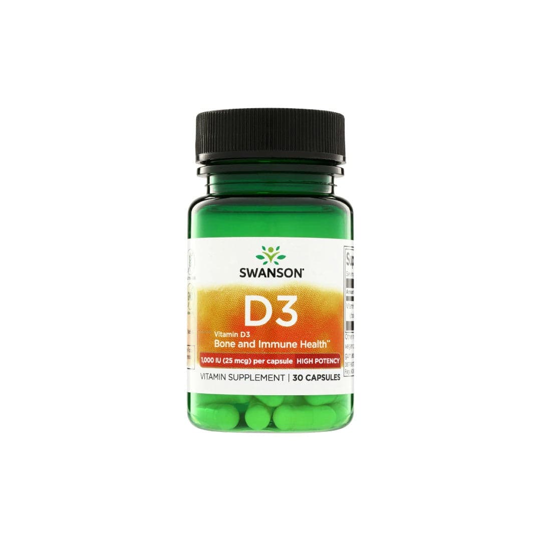 Swanson Vitamina D3 Alta Potência 1.000 Ui 30 Cápsulas de 25ug