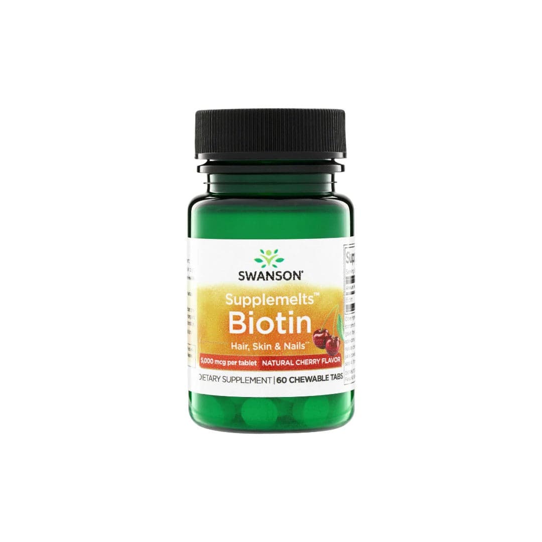 Biotin 5000 mcg 60 Chewable Tablets Cherry Flavor