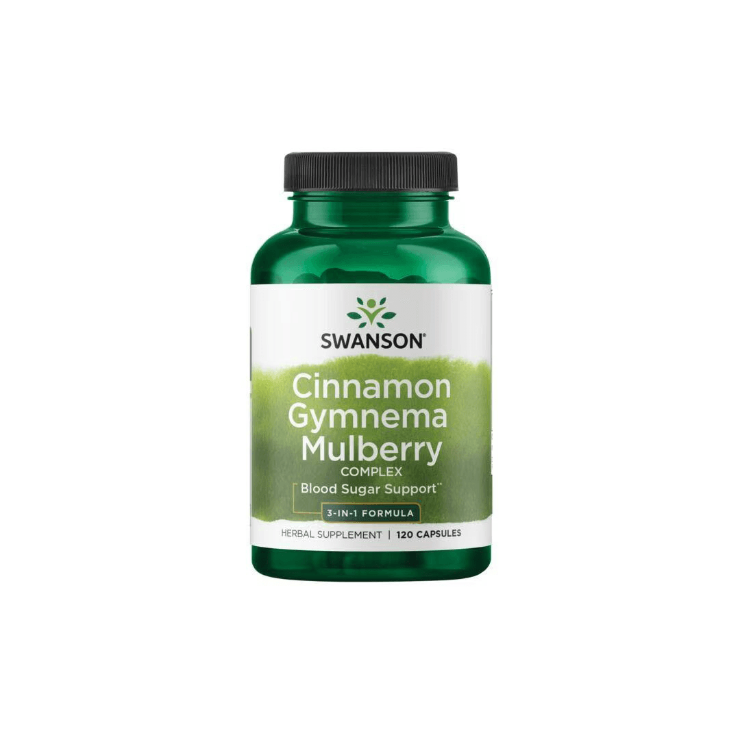 Cinnamon, Gymnema & Mulberry Complex 120 Capsules - 3-in-1 Formula