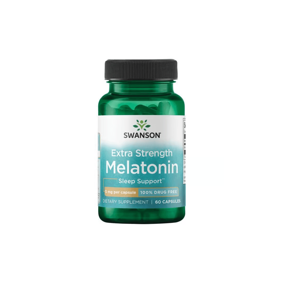 Extra Strength Melatonin 5 mg 60 Capsules - 100% Drug Free