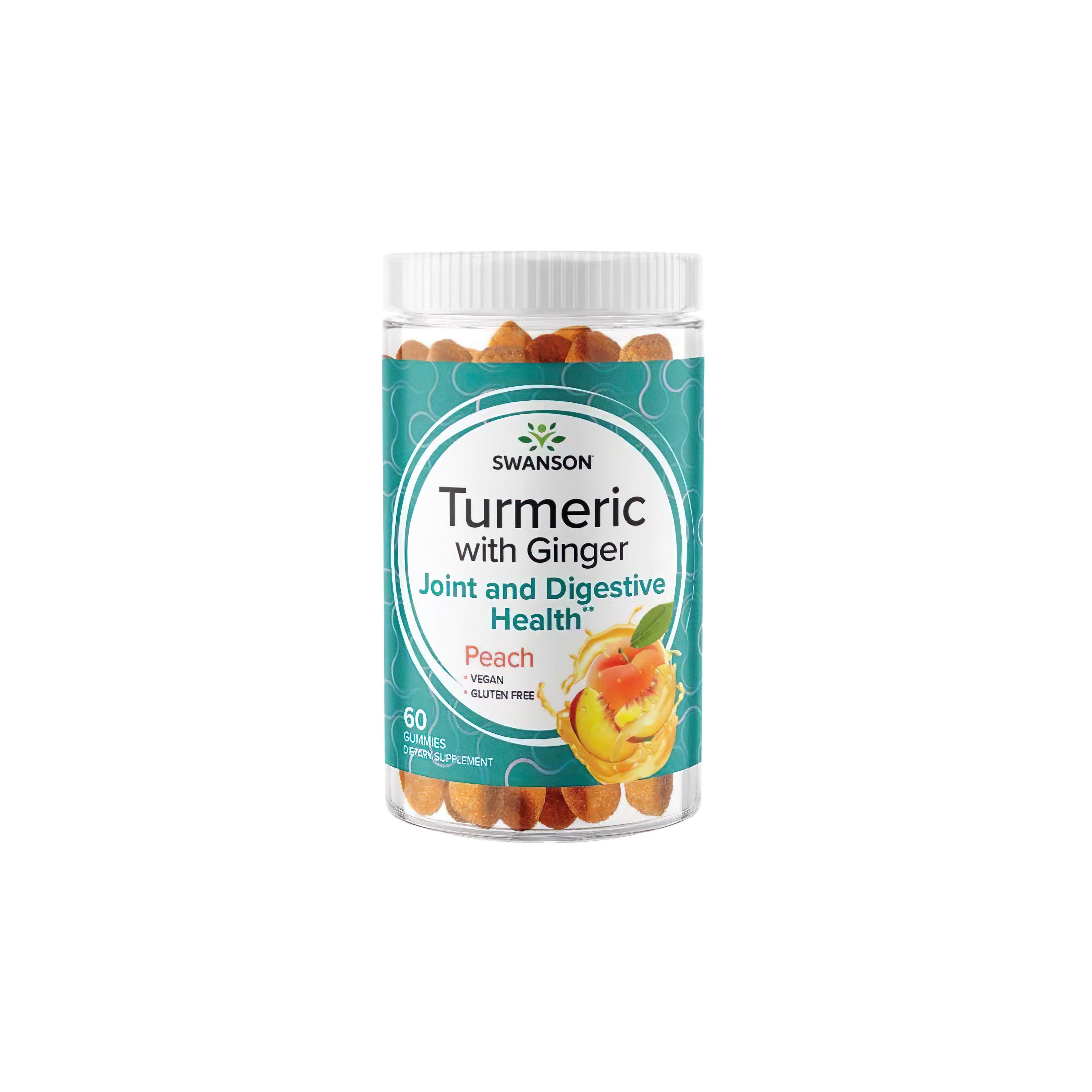 Turmeric with Ginger 60 Gummies - Peach