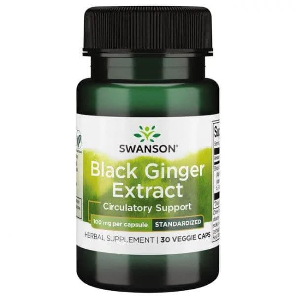 Swanson Black Ginger Extract 100 mg 30 Cápsulas