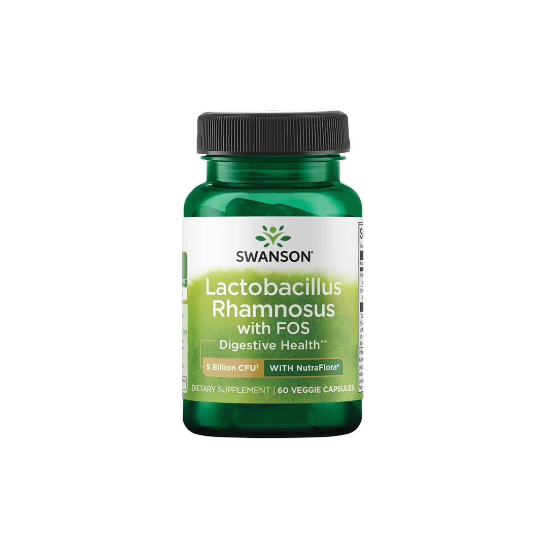 Swanson Lactobacillus Rhamnosus com FOS 60 Cápsulas Veganas