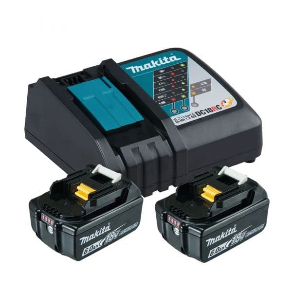 Makita Kit Carregador DC18RC + 2 Baterias LXT 18V 6.0Ah BL1860B