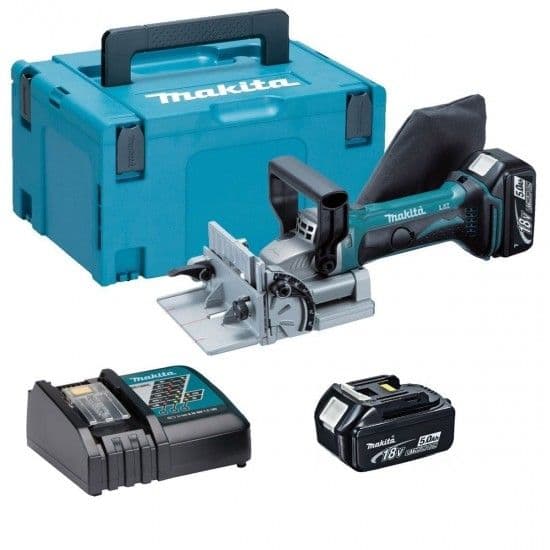 Makita Lameladora 18V LXT 100mm 5Ah 2 bat. DPJ180RTJ