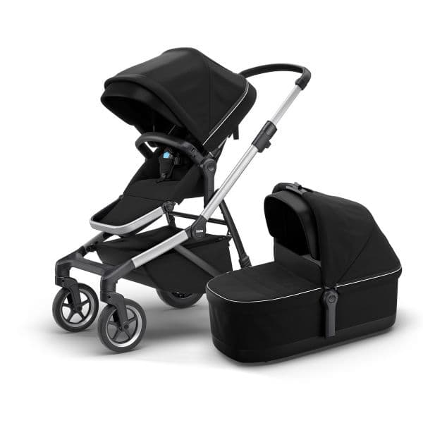 Thule Conjunto Duo Sleek Stroller and Bassinet Midnight Black