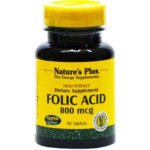 Nature's Plus Folic Acid 800mcg 90 Comprimidos