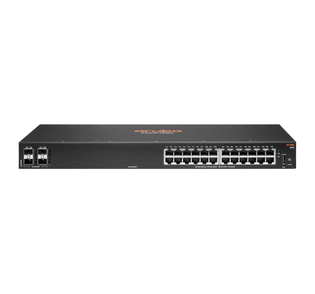 Hp Switch Aruba 6100 24+4 Portas - 10/100/1000Mbps - JL678A