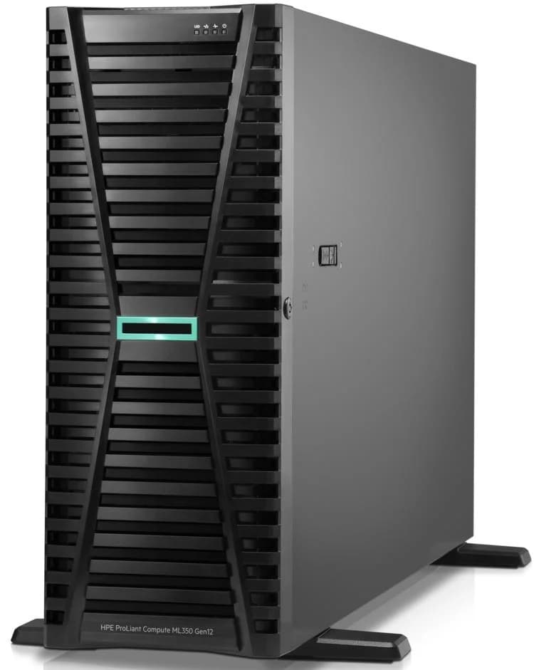 HPE ML350 GEN12 6505P 12C 1X64GB-R 8SFF MR408I-O 2X960GB SSD 2X1000W