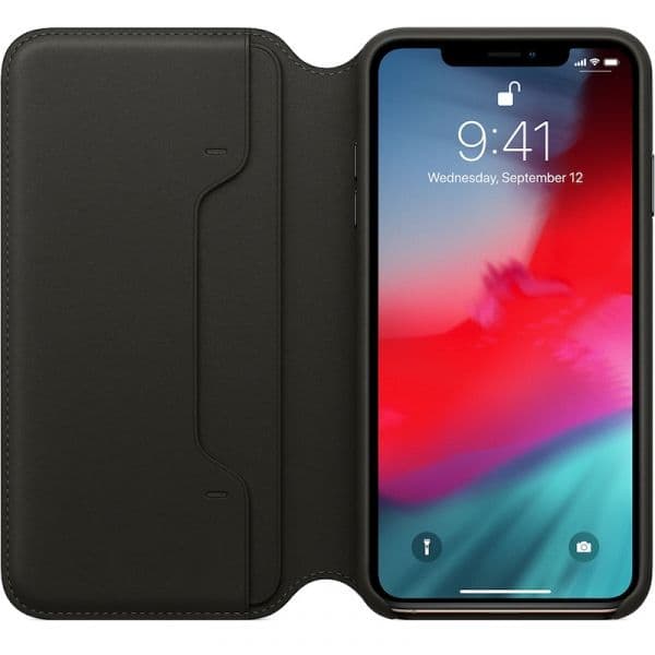 Apple Capa Folio Leather iPhone Xs Max Black - MRX22ZM/A