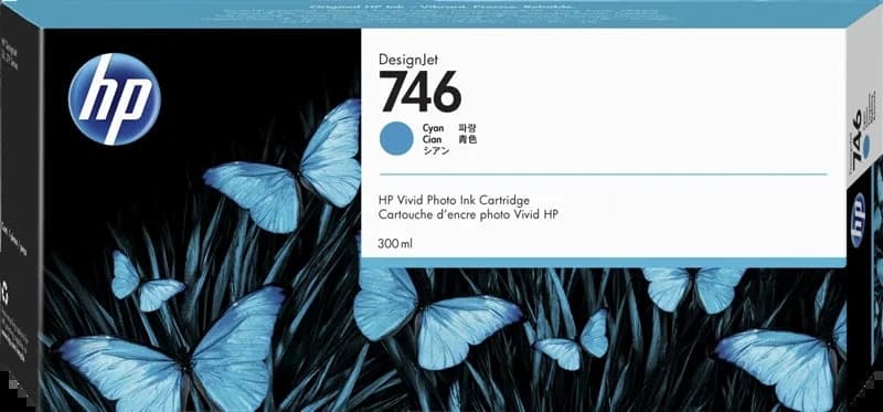 Tinteiro HP 746 300ml Cyan - P2V80A