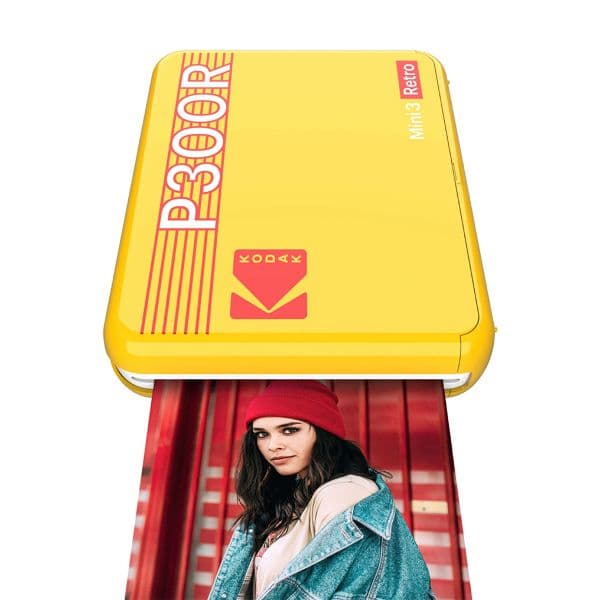 Kodak Impressora Fotográfica Mini 3 Retro P300RY Bluetooth 7,6x7,6cm Amarelo