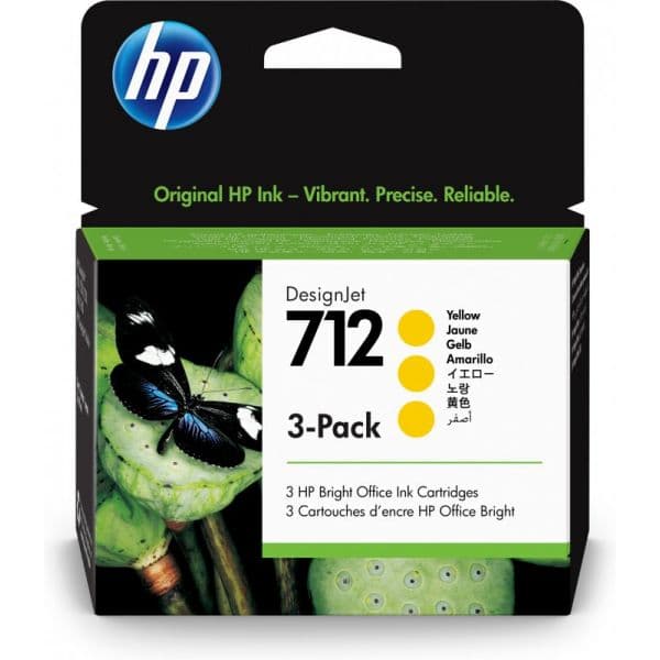 Tinteiro HP 712 3-Pack 29-ml Yellow