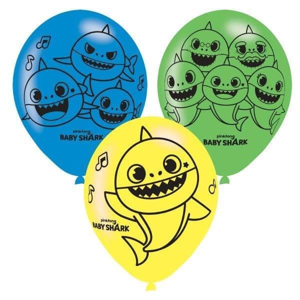 Amscan 6 Balões 11" Baby Shark - 049908483
