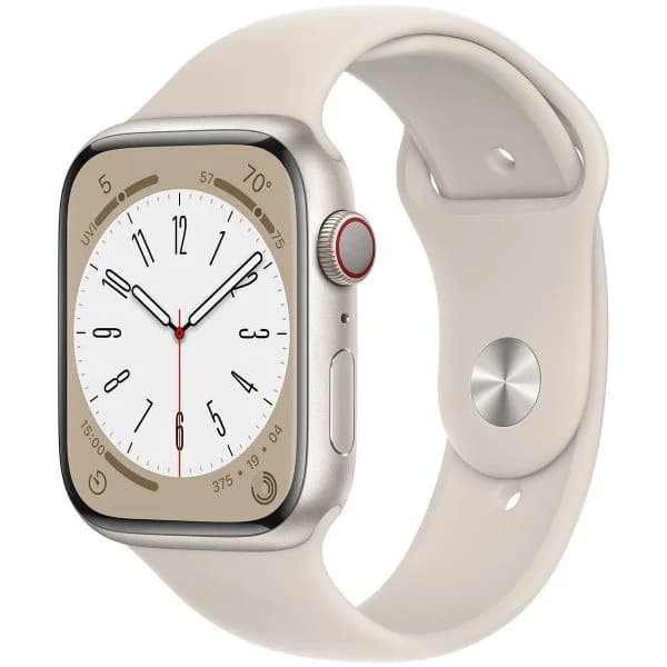 Apple Watch Series 8 GPS+Cellular 45mm Alumínio Luz das Estrelas c/ Bracelete Desportiva Luz das Estrelas
