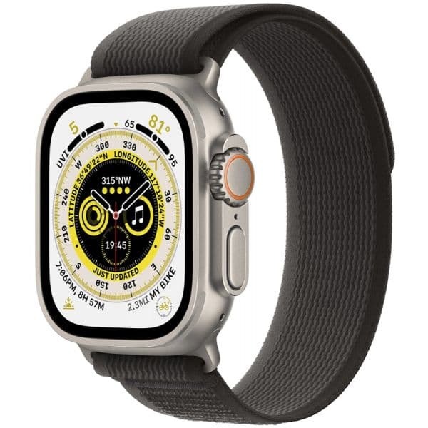 Apple Watch Ultra GPS+Cellular 49mm Titânio c/ Loop Trail Preta/Cinzenta - Small/Medium