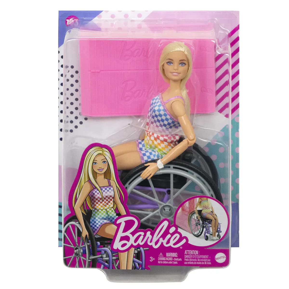 Barbie Fashionista Loira de Cadeira de rodas 3+