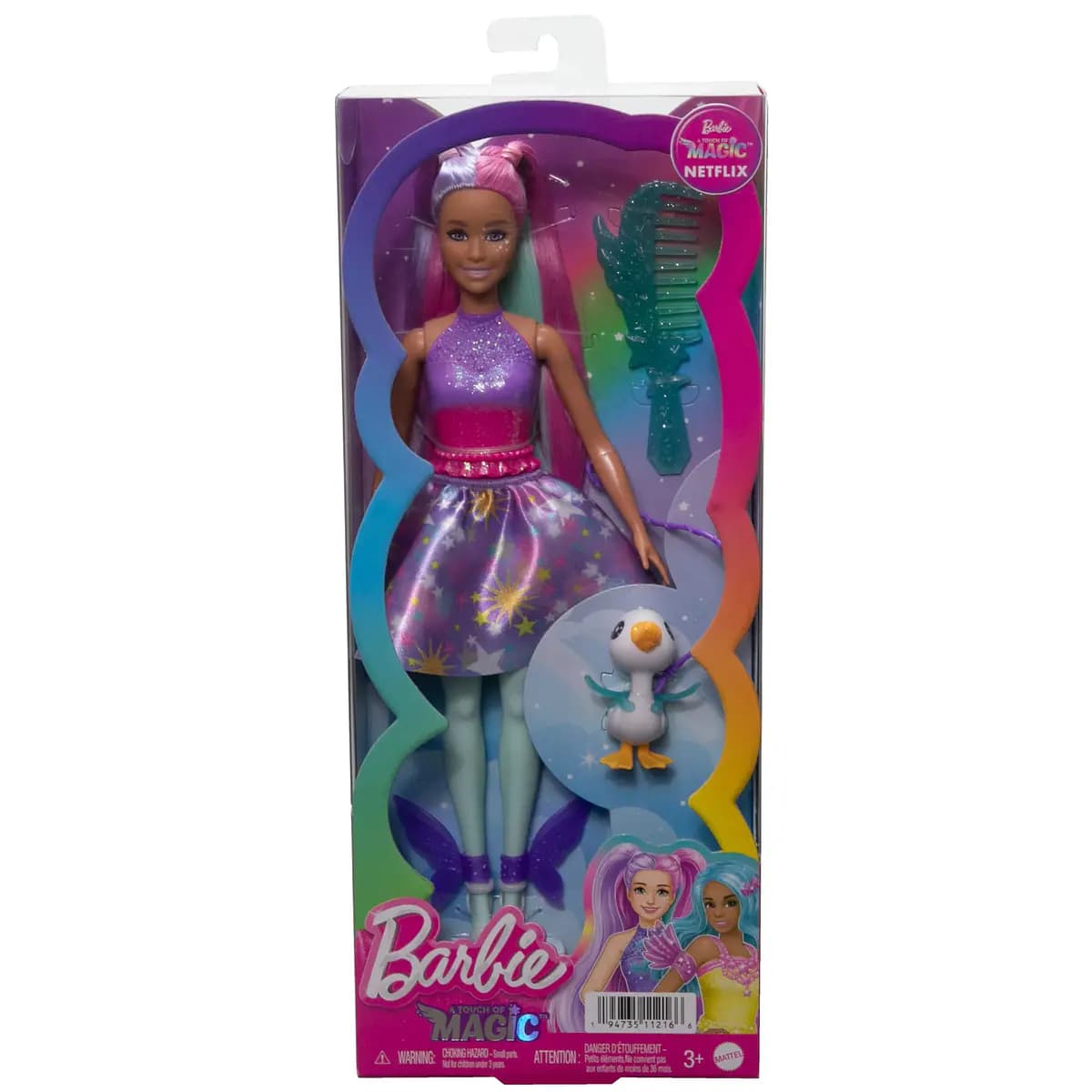 BARBIE MAGIC CABELO COLORIDO C/ MASCOTE