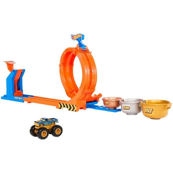 Hot Wheels Monster Trucks Desafio de Troféu Loop & Flip Bigfoot 2-em-1 - JBX64