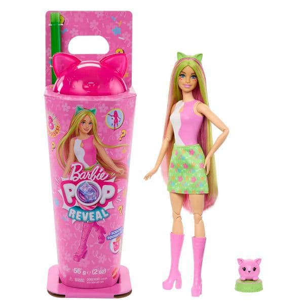 Barbie Boneca Gatinha Festa Animal Revelação Surpresa